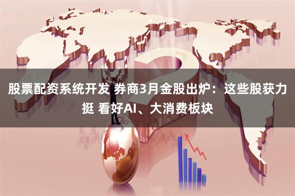 股票配资系统开发 券商3月金股出炉：这些股获力挺 看好AI、大消费板块